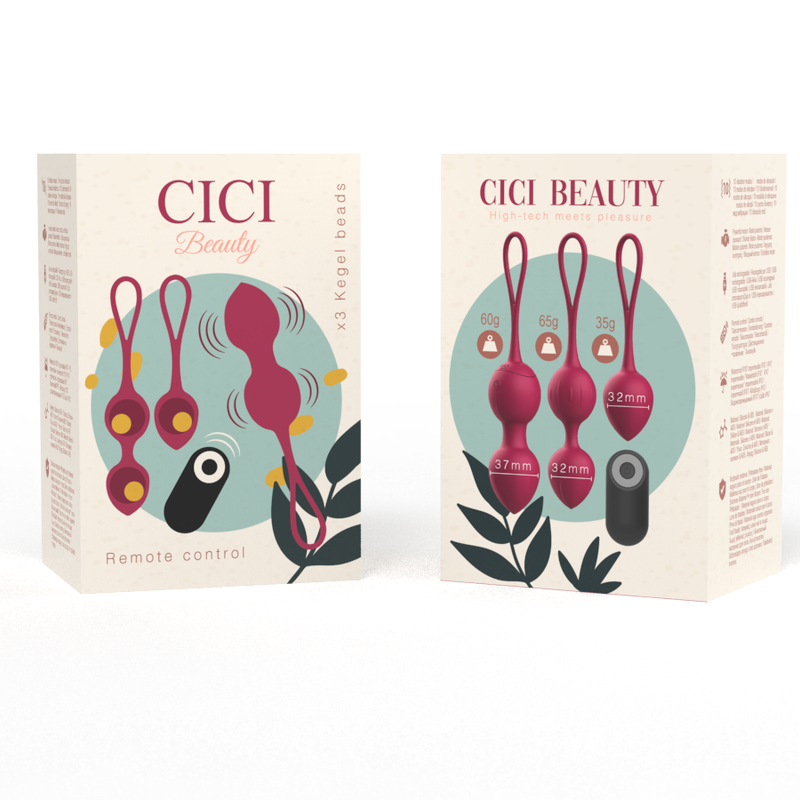 CICI BEAUTY - PREMIUM SILIKON 3 VIBRIERENDE KEGELPERLEN MIT FERNBEDIENUNG