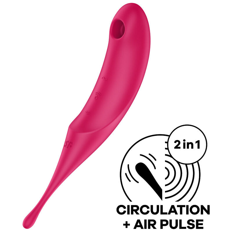 SATISFYER - TWIRLING PRO AIR PULSE BLAUER STIMULATOR UND VIBRATOR