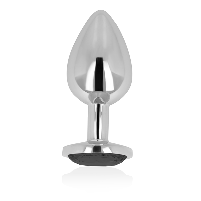 OHMAMA - Analplug mit schwarzem Kristall, 8 cm