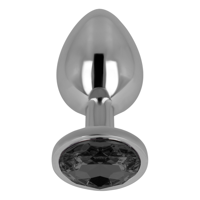 OHMAMA - Analplug mit schwarzem Kristall, 8 cm