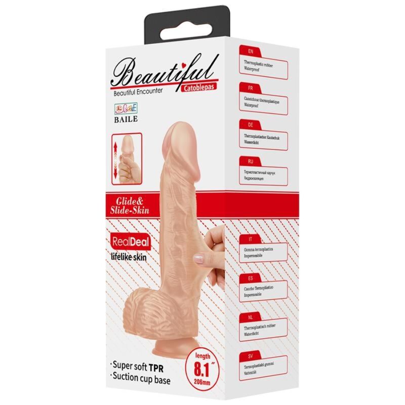 BAILE - SCHÖNE BEGEGNUNG CATOBLEPAS REALISTISCHER FLEXIBLER DILDO 20,6 CM NATÜRLICH