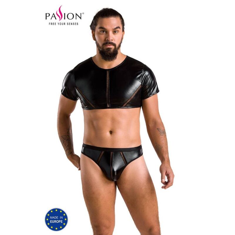 Ensemble Lingerie Homme Peter Noir Polyester Stretch L/XL - Passion Men