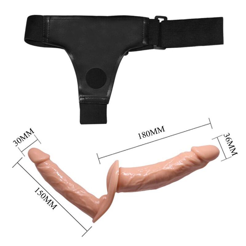 Ultra leidenschaftliche Doppeldildos mit Harness