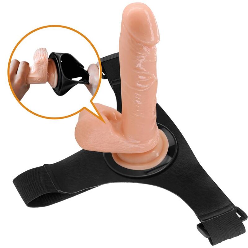 Harness Slip Universal Harness mit Dildo Tom 20 cm Natur