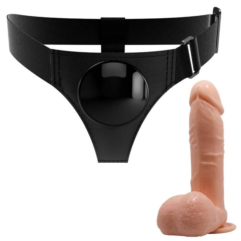 Harness Slip Universal Harness mit Dildo Tom 20 cm Natur