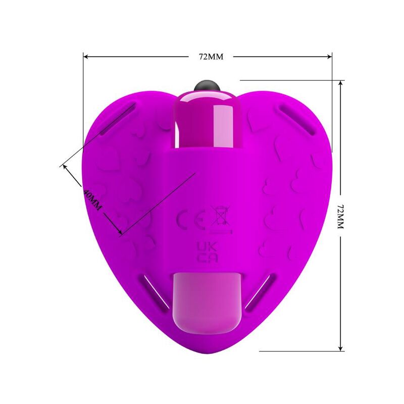 PRETTY LOVE – HERZSCHLAG-KLATORISMASSAGEGERÄT MIT 10 VIBRATIONSMODUS, LILA