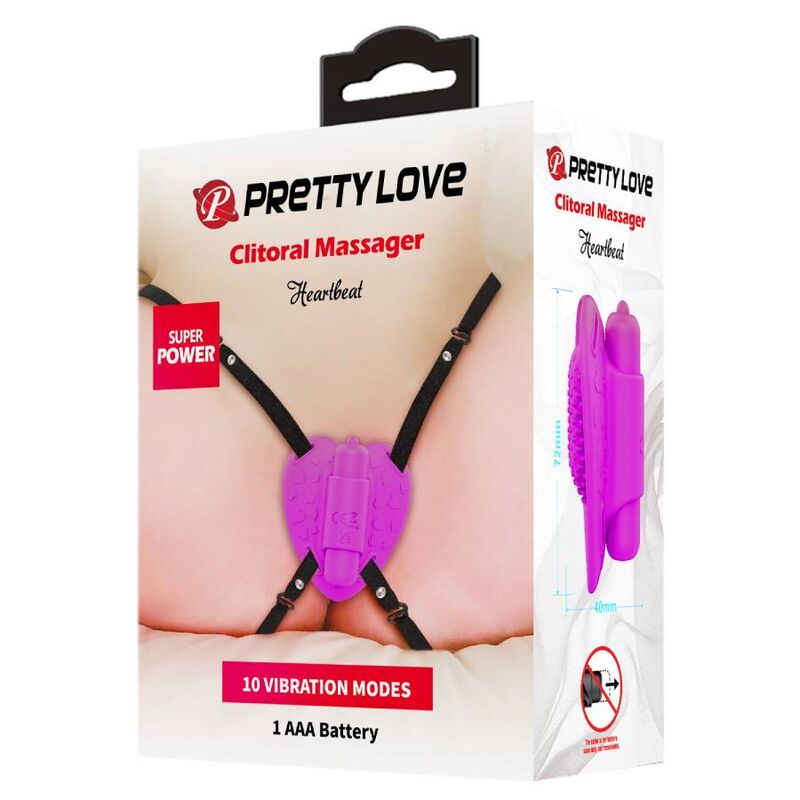 PRETTY LOVE – HERZSCHLAG-KLATORISMASSAGEGERÄT MIT 10 VIBRATIONSMODUS, LILA