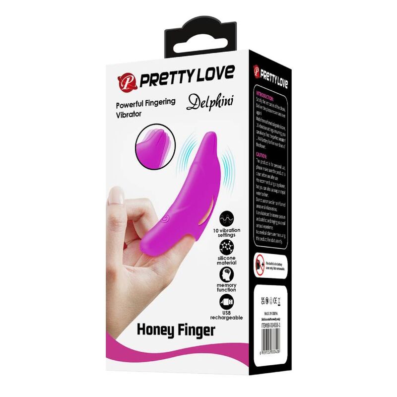PRETTY LOVE - LEISTUNGSSTARKER DELPHINI-LILA-FINGERSTIMULATOR