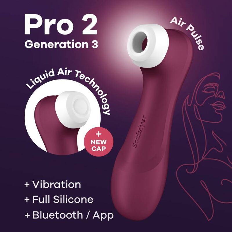 SATISFYER - PRO 2 GENERATION 3 WEINROT BLUETOOTH UND APP