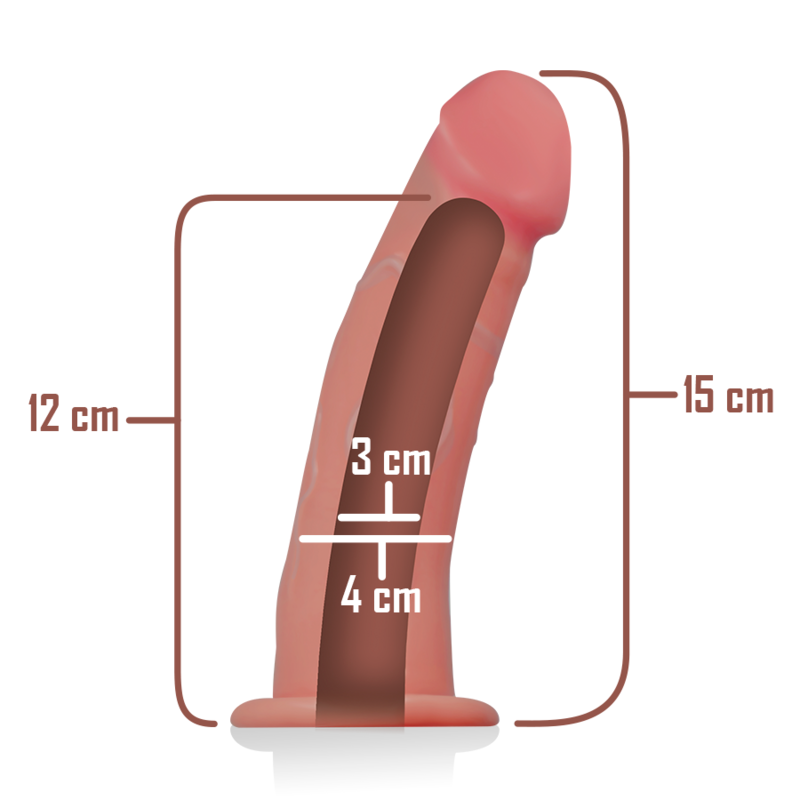 INTENSE - HOHLHAFTES HARNESS MIT DILDO 16 X 3 CM