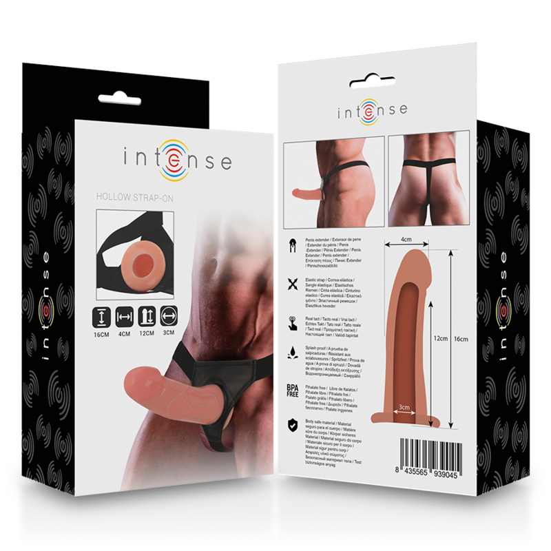 INTENSE - HOHLHAFTES HARNESS MIT DILDO 16 X 3 CM