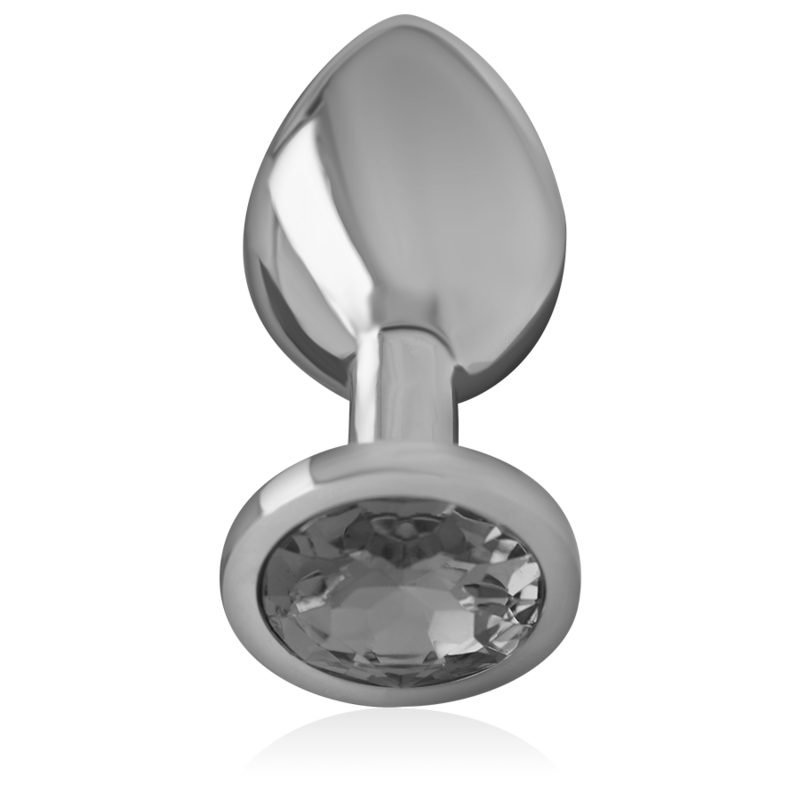 Plug Anal Bijou Métal Aluminium Verre Noir Taille M - Intense