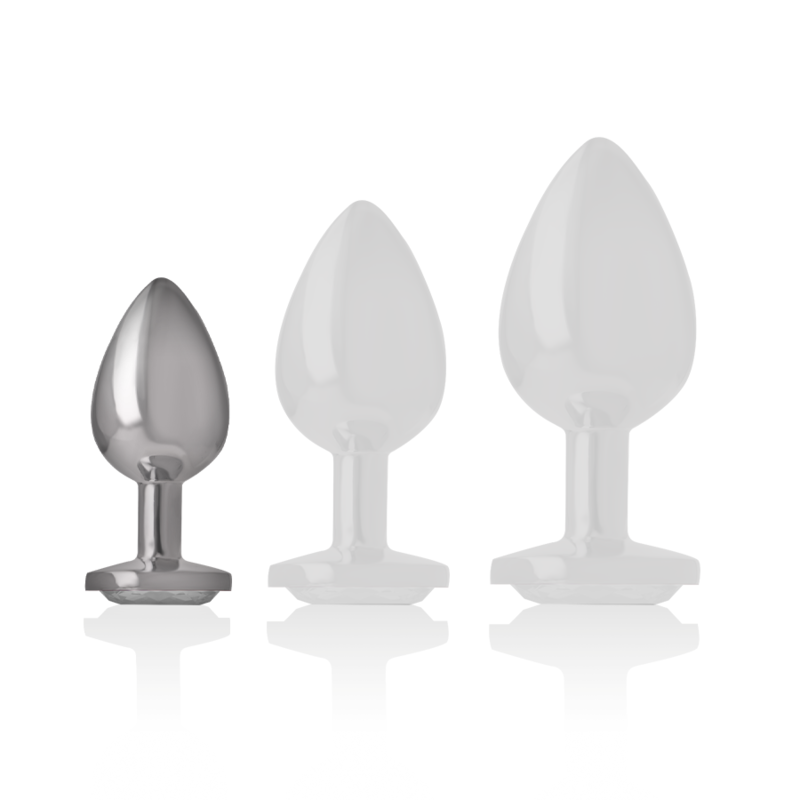 Plug Bijou Aluminium Cristal - 3 Tailles Disponibles - Intense