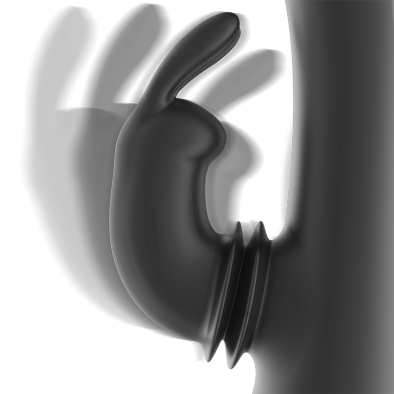 BLACK&amp;SILVER - DJ. ADAM BLACK WIEDERAUFLADBARER SILIKON-KANINCHEN-STIMULATOR