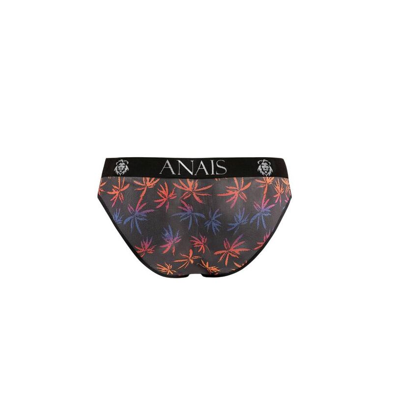 Arrière du slip homme Chill taille XL Anais Men photographié à plat, motif palmiers