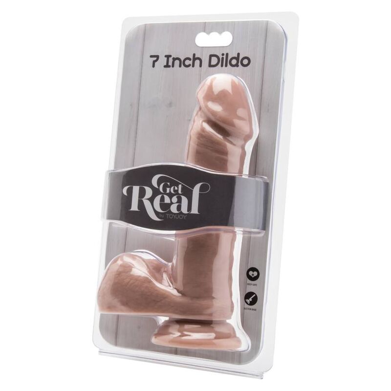 GET REAL - 18 CM DILDO MIT LEDERPERLEN
