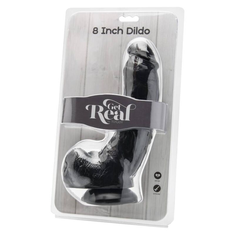 GET REAL - 20,5 CM DILDO MIT SCHWARZEN HÜLLEN