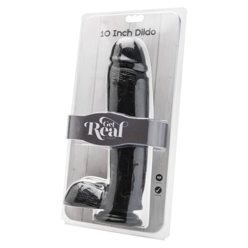 WERDE REAL - 25,5 CM DILDO MIT SCHWARZEN KUGELN