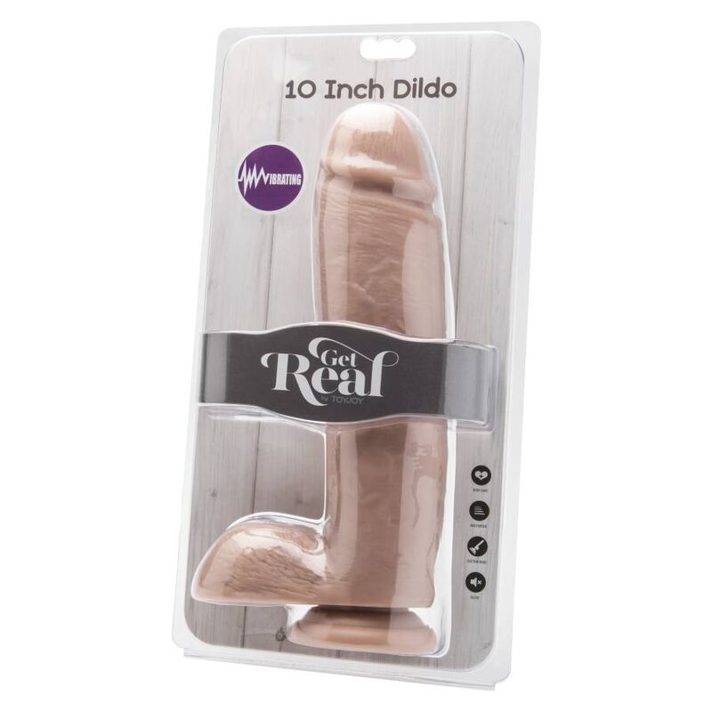 25,5 cm Dildo mit vibrierenden Hautkugeln