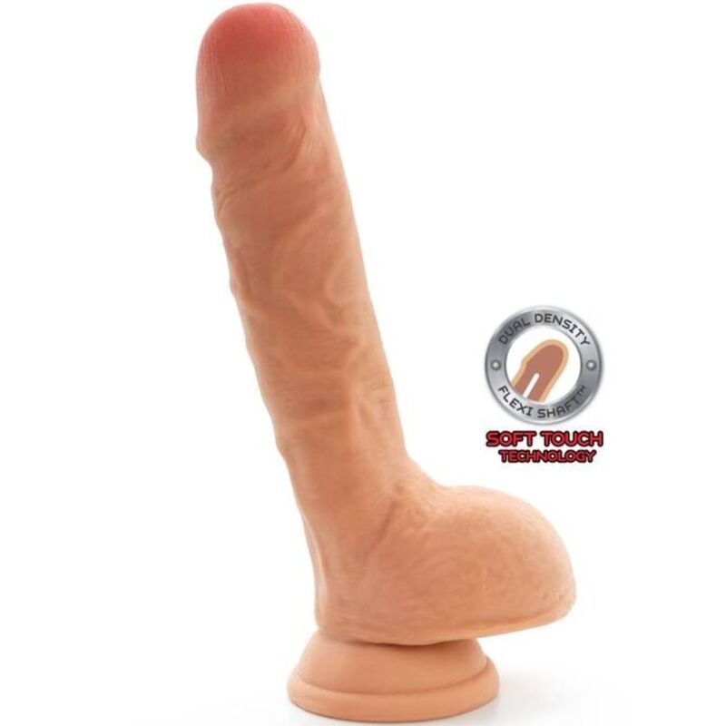 25,5 cm Dual Density Dildo mit Hautkugeln