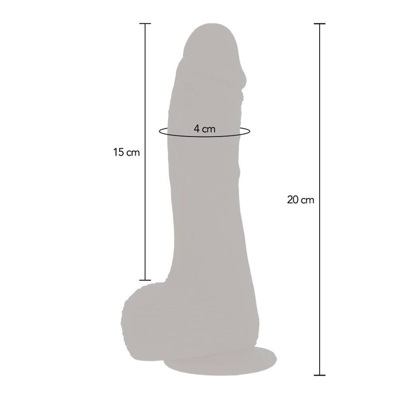 Auf und ab rotierender vibrierender Dildo aus Haut
