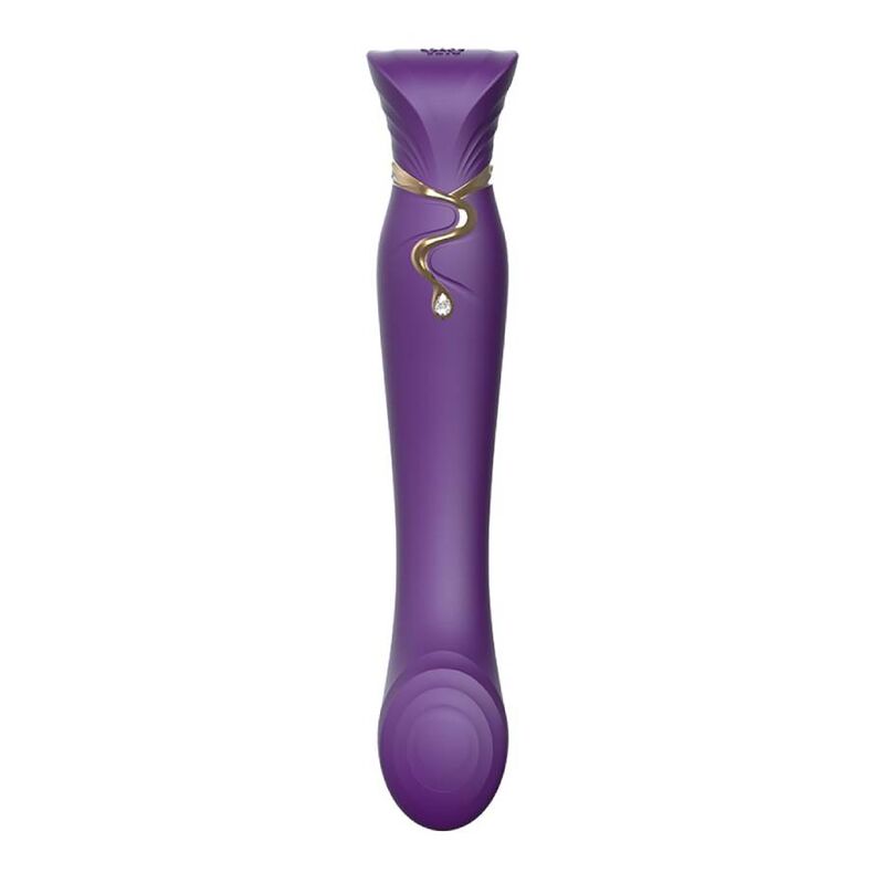 Vibromasseur Point G Queen PulseWave Chauffant Swarovski - Silicone - Zalo