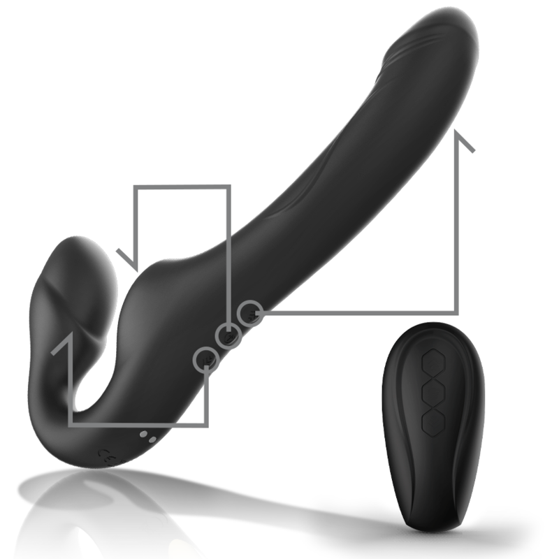 IBIZA - TRAGETRENNER VIBRATOR MIT FERNBEDIENUNG UND DRUCKKNOPF