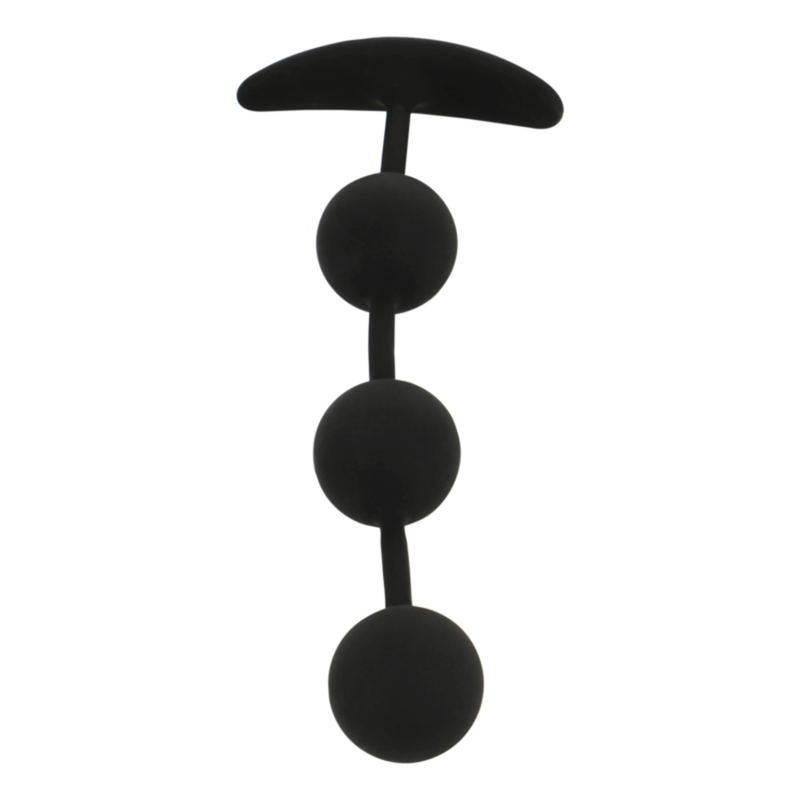 BLACK&amp;SILVER – HARRY ANALROSARY, 3 SILIKONKUGELN, 14 CM