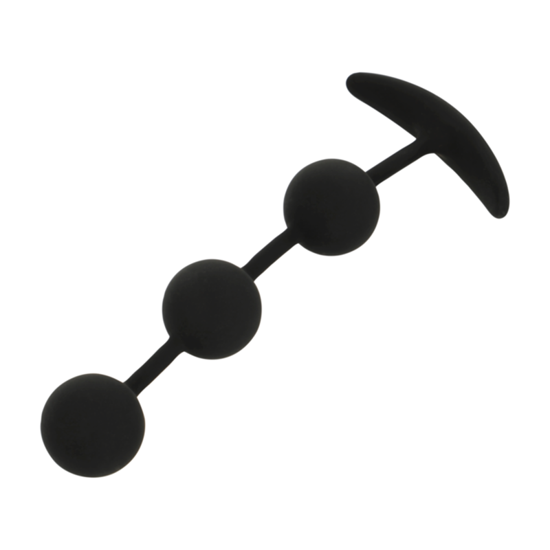 BLACK&amp;SILVER – HARRY ANALROSARY, 3 SILIKONKUGELN, 14 CM