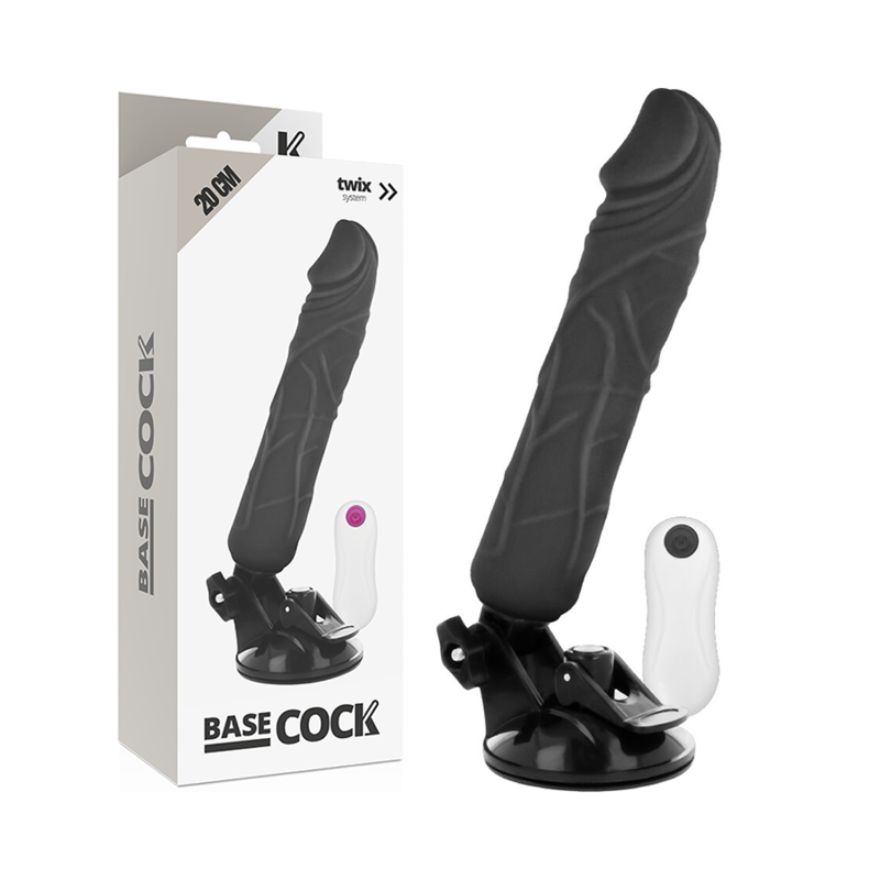 Vibromasseur Réaliste Télécommande 12 Modes Extenseur 20 cm - Basecock