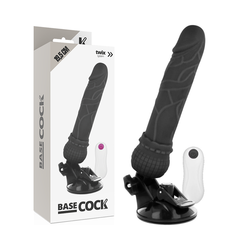 Vibromasseur Réaliste Télécommande 12 Modes Extenseur 19,5 cm - Basecock