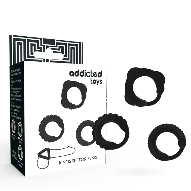 ADDICTED TOYS - SCHWARZES C-RING-SET