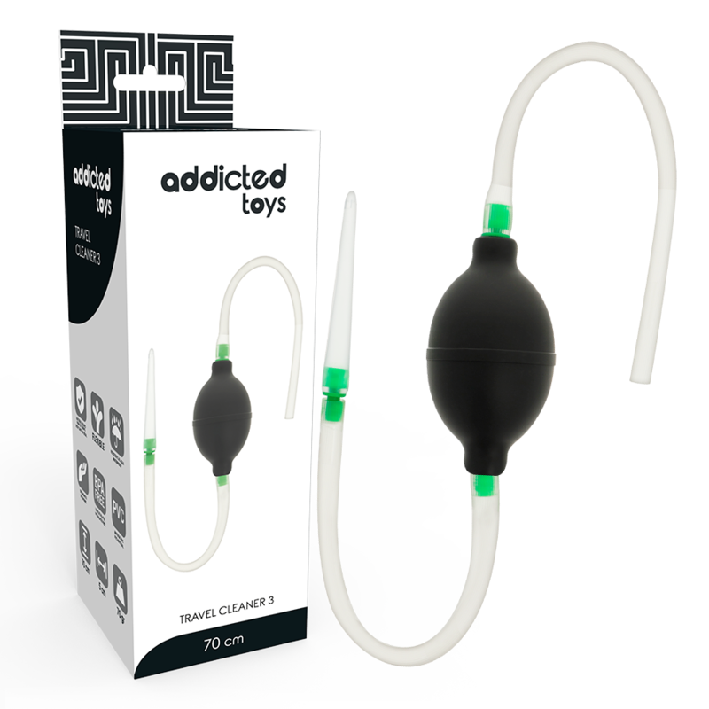 Poire à Lavement Anal Nomade Embout Souple Débutant Noir - Addicted Toys
