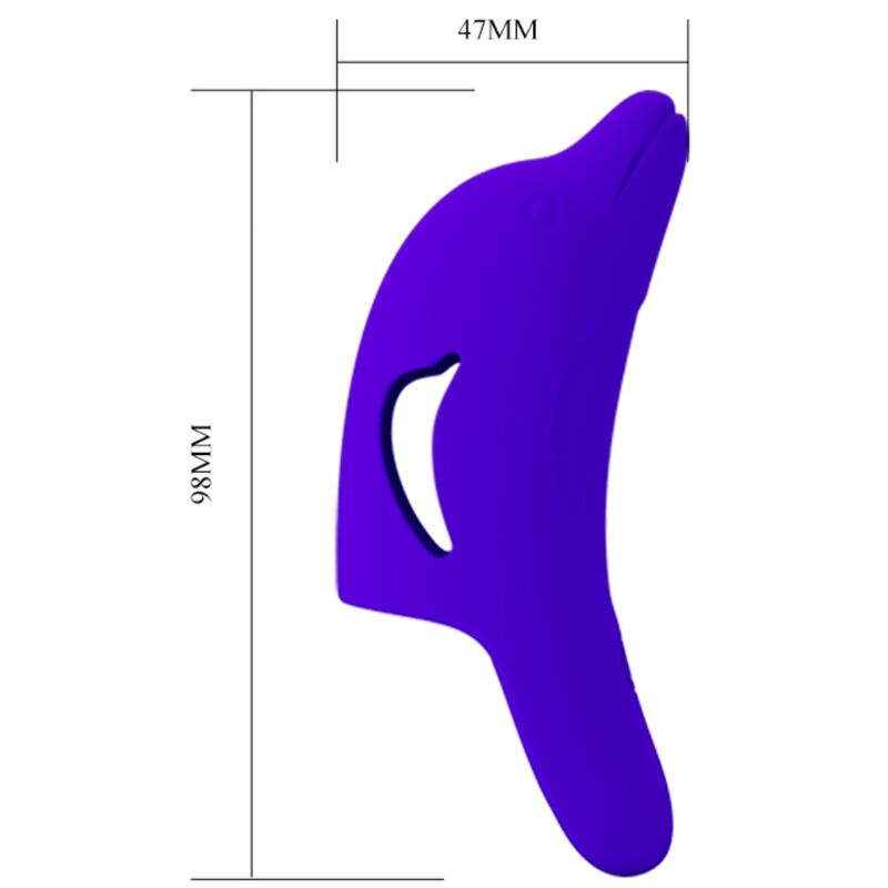 Leistungsstarker dunkelblauer Delphini-Fingerstimulator