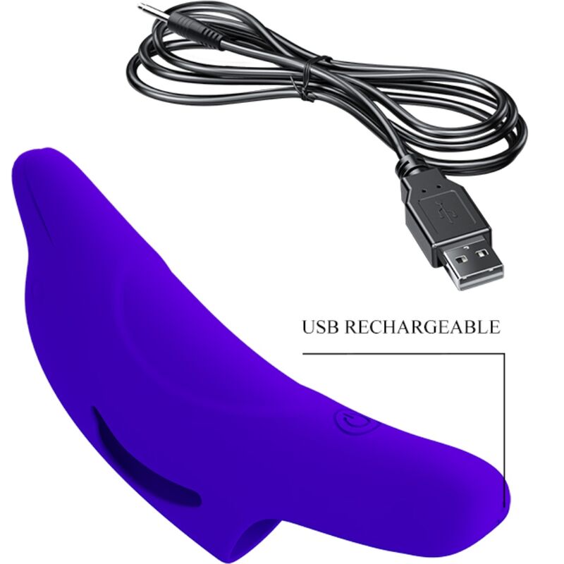 Leistungsstarker dunkelblauer Delphini-Fingerstimulator