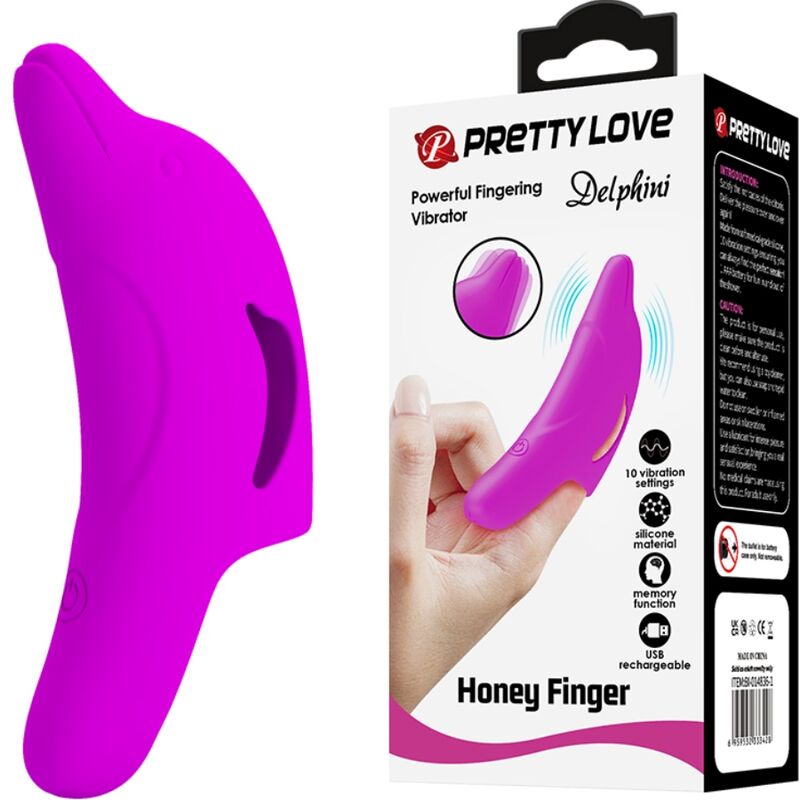 PRETTY LOVE - LEISTUNGSSTARKER DELPHINI-LILA-FINGERSTIMULATOR