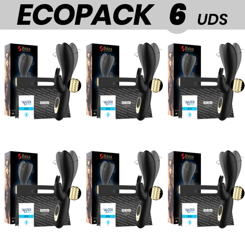 ECOPACK 6 UNITÉS - IBIZA VIBRATEUR LAPIN ROTATIF