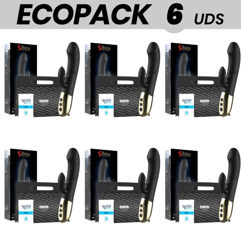 ECOPACK 6 UNITÉS - IBIZA VIBRATEUR LAPIN CHAUFFANT