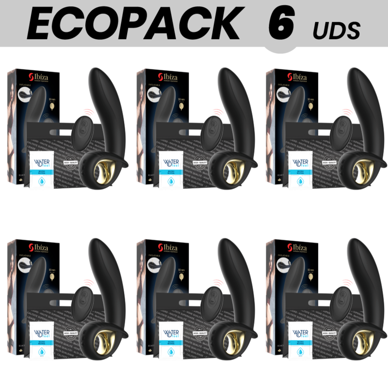 ECOPACK 6 UNITÉS - IBIZA VIBRATEUR GONFLABLE TÉLÉCOMMANDE