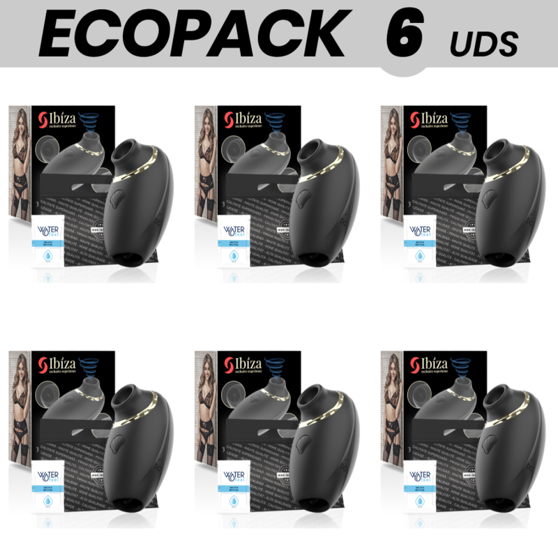 ECOPACK 6 STÜCK - IBIZA 3-IN-1-VIBILISATOR MIT SAUG-, LECK- UND PULSATIONSFUNKTION