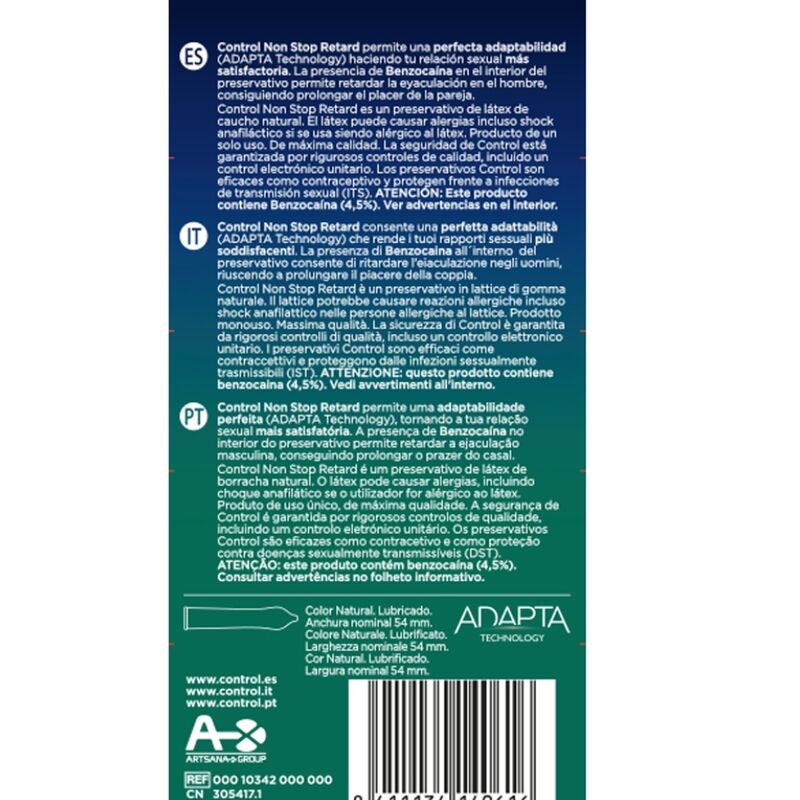 CONTROL - KONDOMS MIT VERZÖGERUNG OHNE STOPP 12 STÜCK