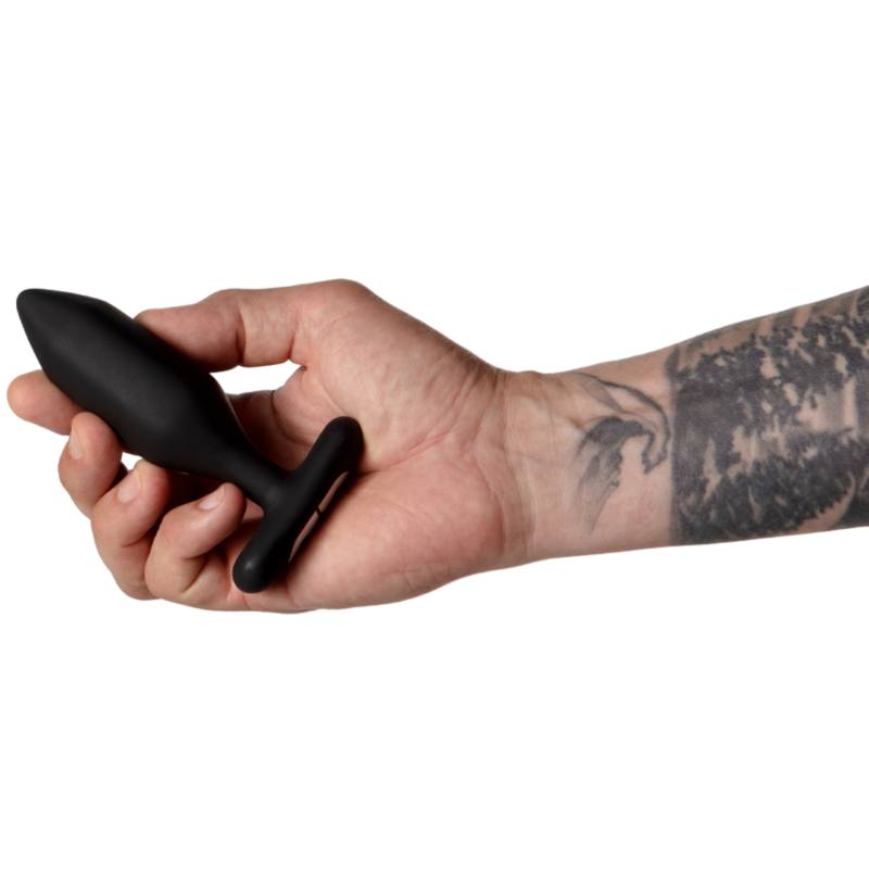 Analplug-Vibrator aus schwarzem Onyx