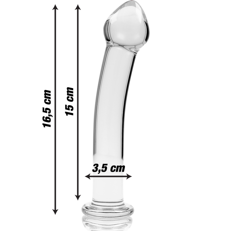 NEBULA-SERIE VON IBIZA – MODELL 11 DILDO AUS KLAREM BOROSILIKATGLAS, 16 CM O- 3 CM