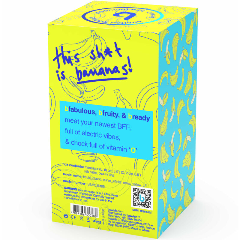 Bcute Curve Infinite Classic Limited Edition Gelber wiederaufladbarer Silikonvibrator