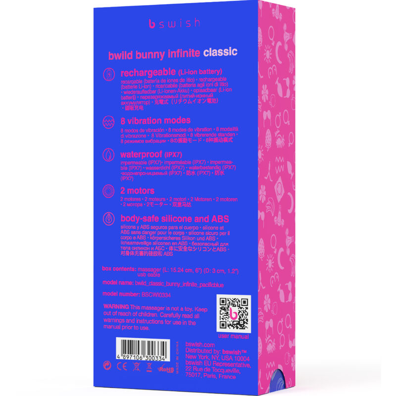 B SWISH - BWILD BUNNY INFINITE BLUE CLASSIC WIEDERAUFLADBARER VIBRATOR