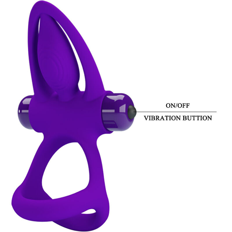 PRETTY LOVE - VIBRATIONSRING MIT 10 VIBRATIONEN, LILA SILIKON