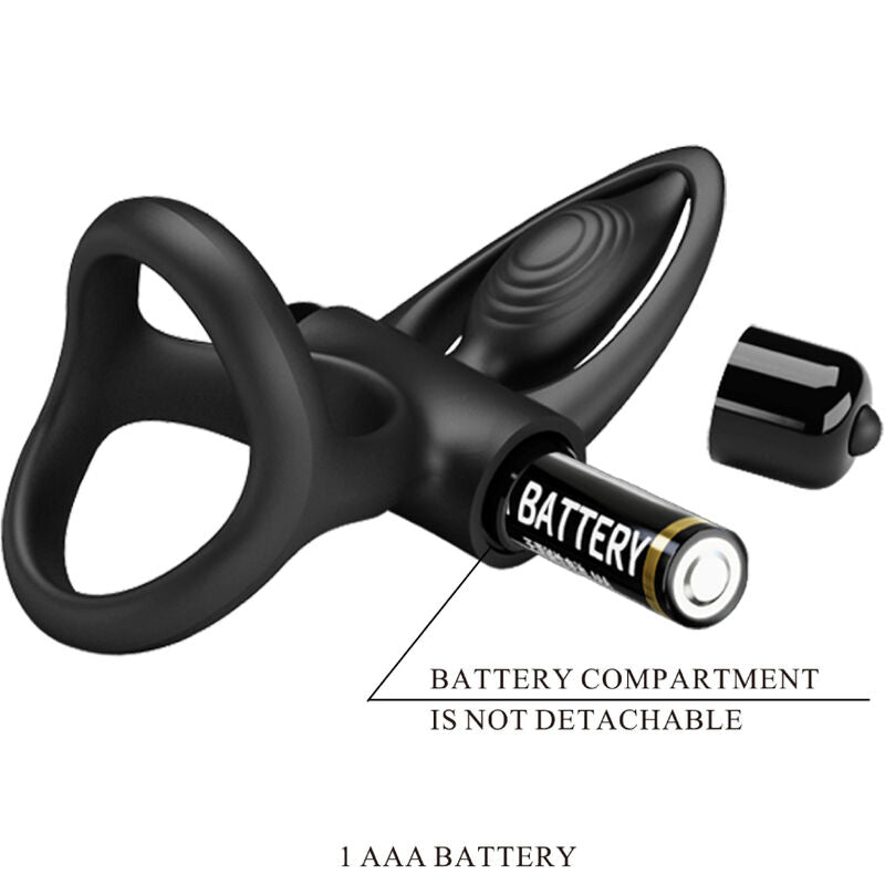 Vibrationsring 10 Vibrationen schwarzes Silikon
