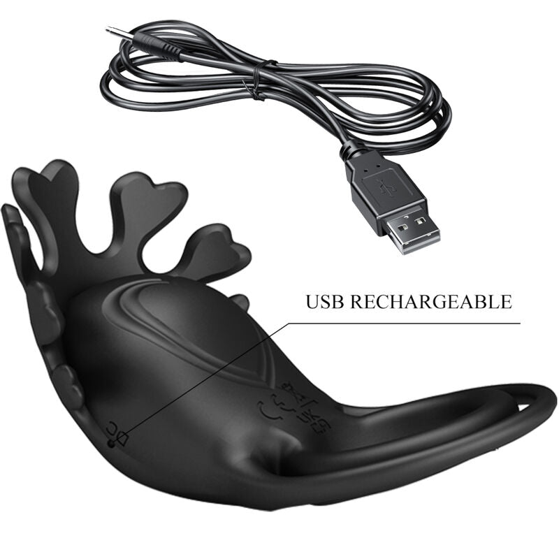 Ruben 7 Vibrations Schwarzer Silikon-Vibrationsring