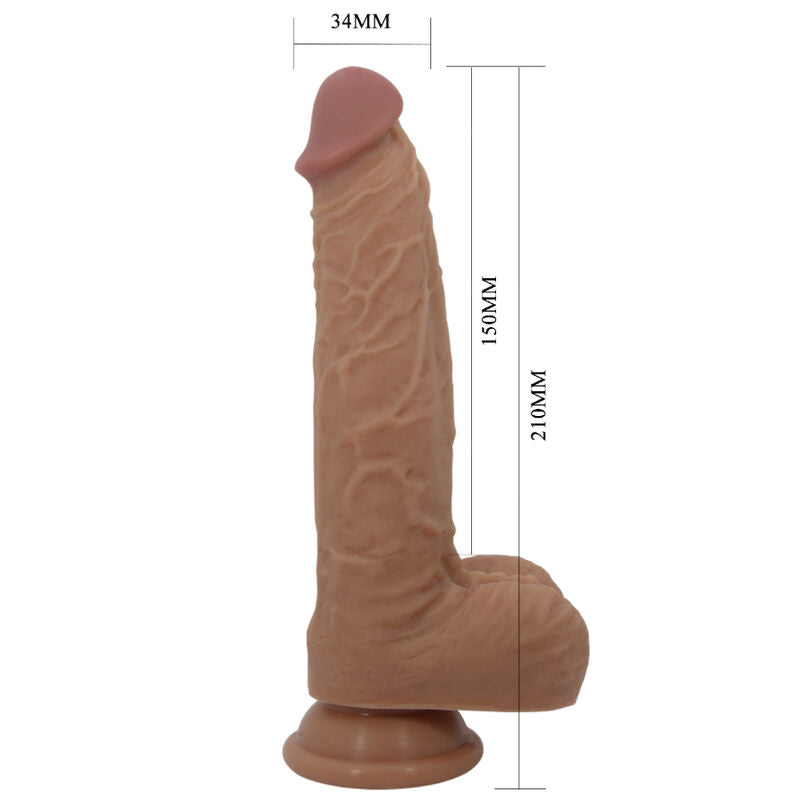 Jonathan Silikondildo 3 Vibrationen + 3 Einführgrößen Fernbedienung 21 cm