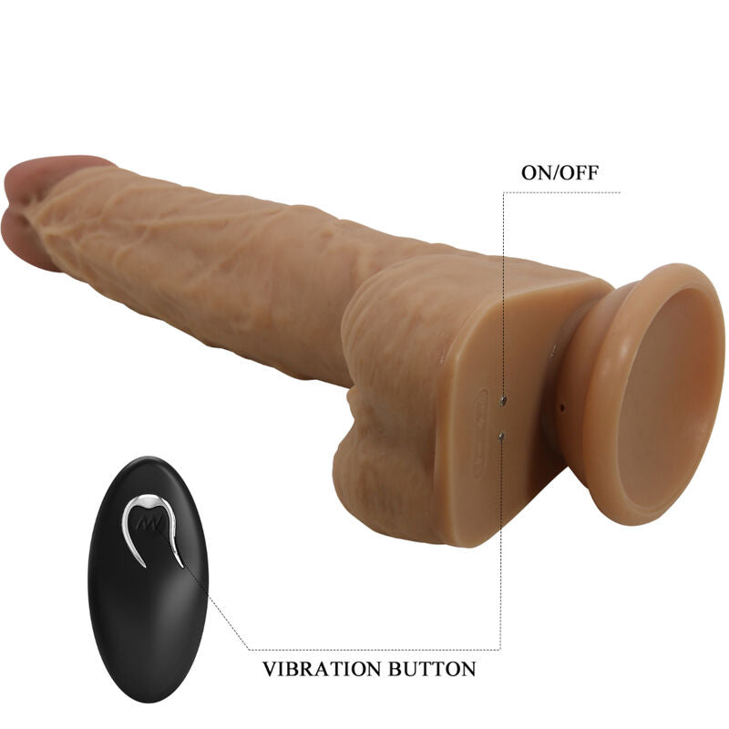 Jonathan Silikondildo 3 Vibrationen + 3 Einführgrößen Fernbedienung 21 cm